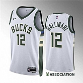 Men's Milwaukee Bucks #12 Danilo Gallinari White Association Edition Stitched Basketball Jersey Dzhi,baseball caps,new era cap wholesale,wholesale hats